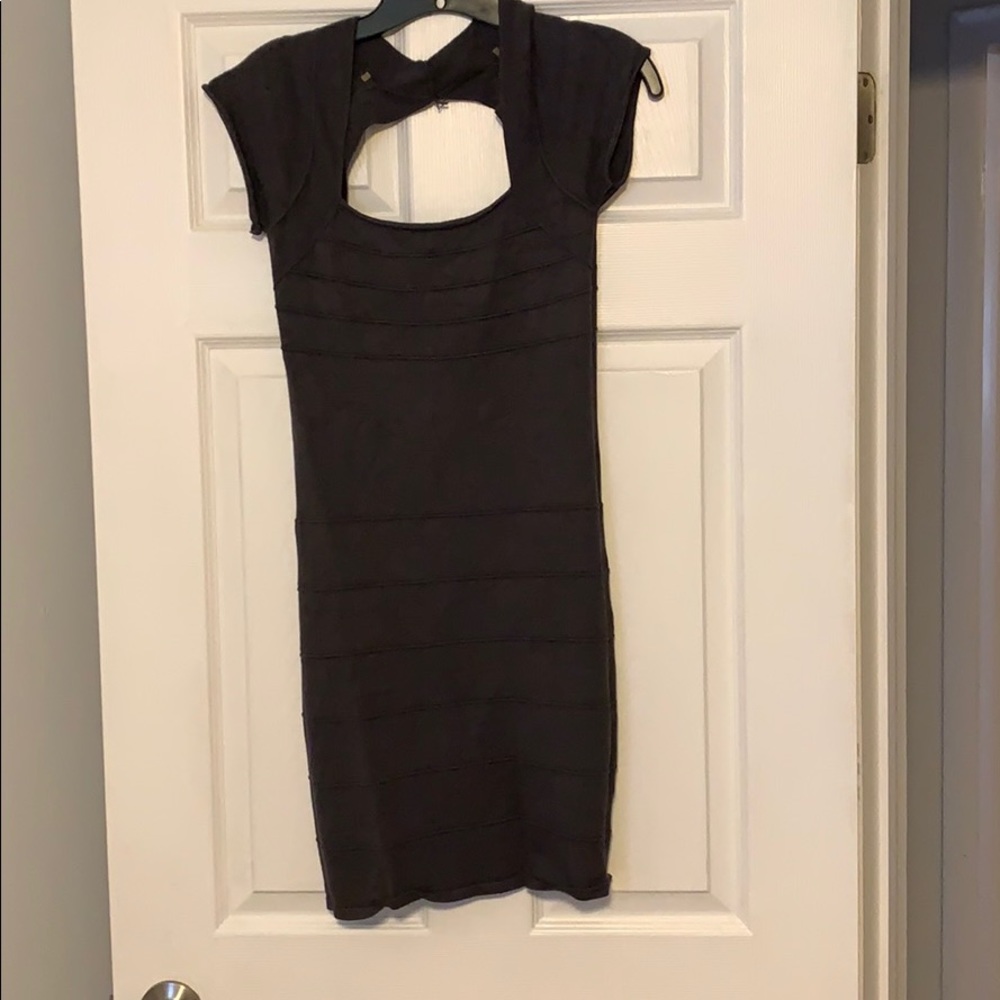 Gray backless dress